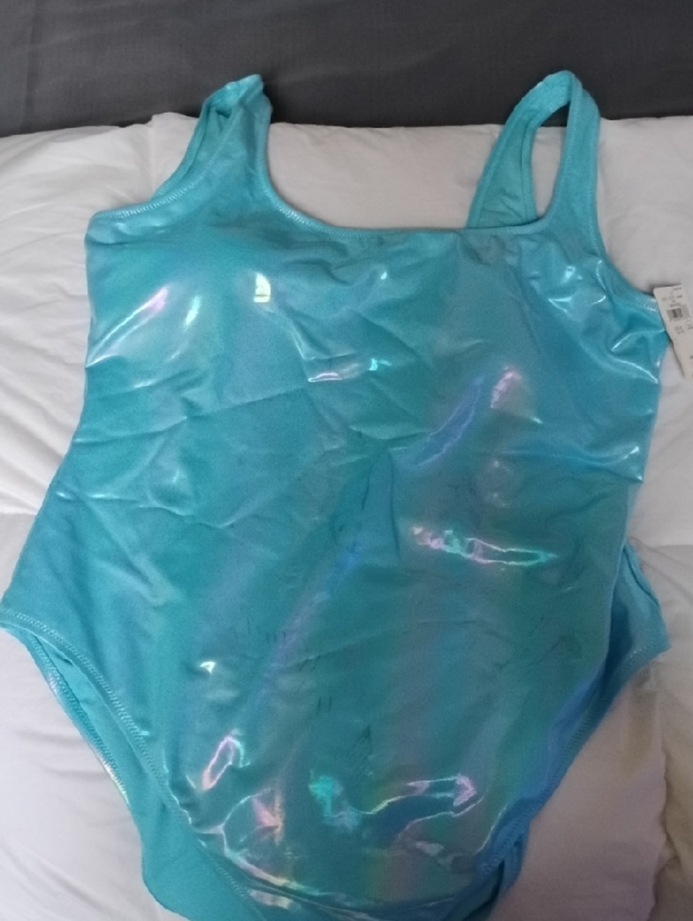 aerie.                            Shimmery Aqua Tank One-Piece Swimsuit